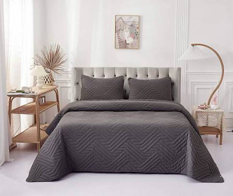 Покрывало с наволочками 50*70 2шт 160х220 50х70 SOFI DE MARKO МОРИЦ  100%пэ антрацит_Каталог-v2_MIRTECK